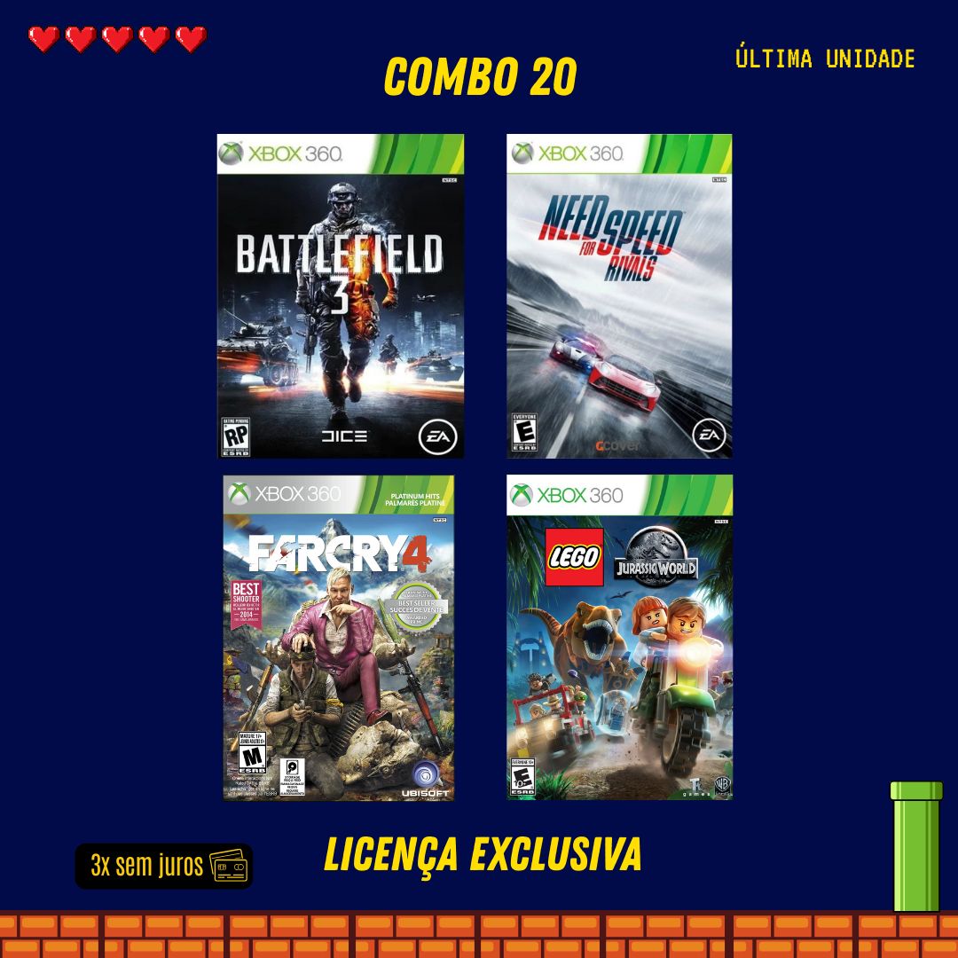 COMBO 20 - Xbox 360 (Mídia Digital)