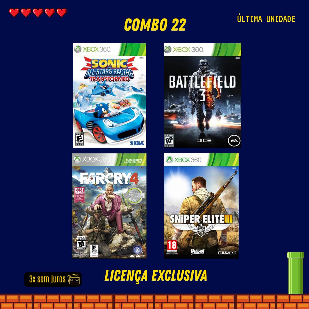 COMBO 22 - Xbox 360 (Mídia Digital)
