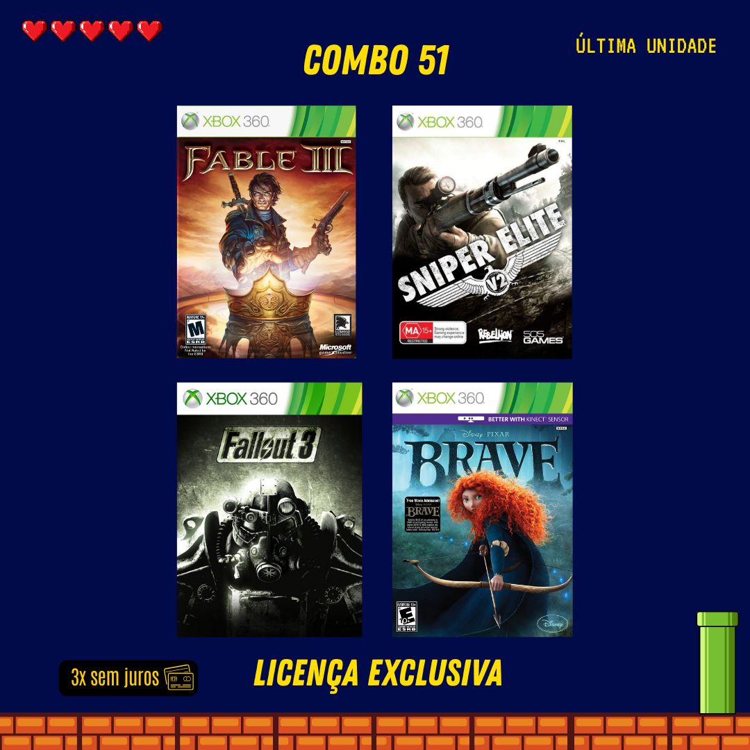 COMBO 51 - Xbox 360 (Mídia Digital)