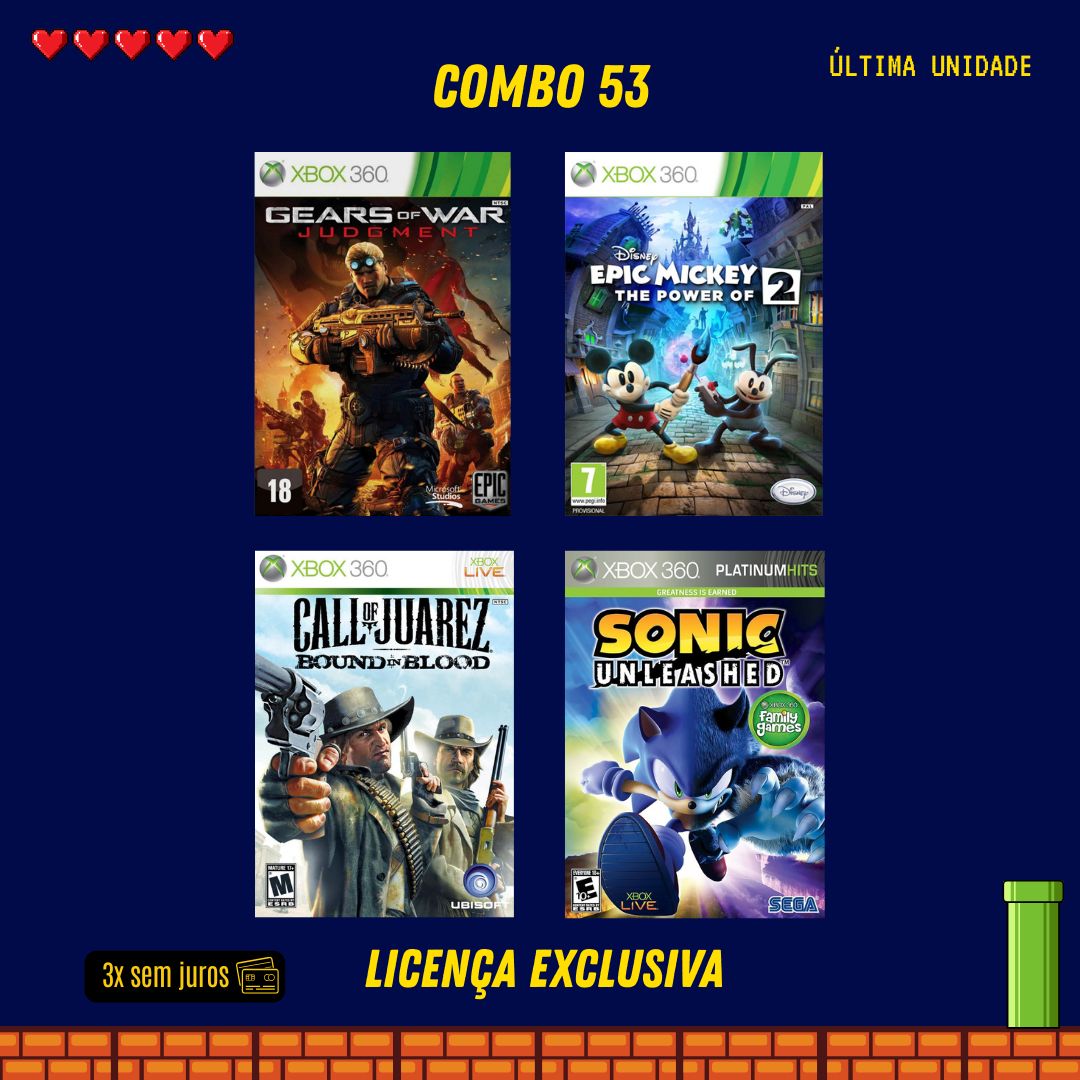 COMBO 53 - Xbox 360 (Mídia Digital)