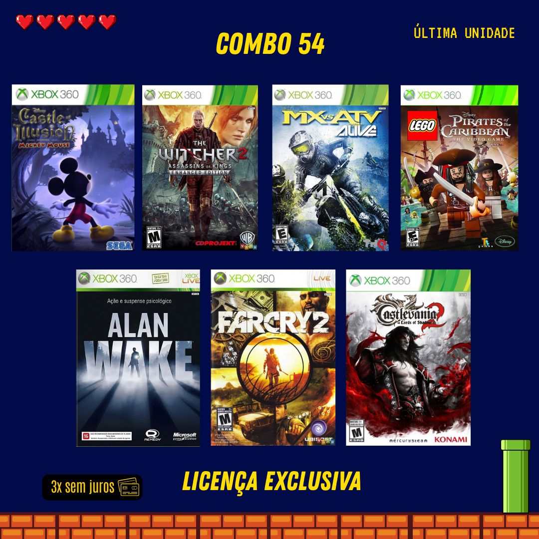 COMBO 54 - Xbox 360 (Mídia Digital)