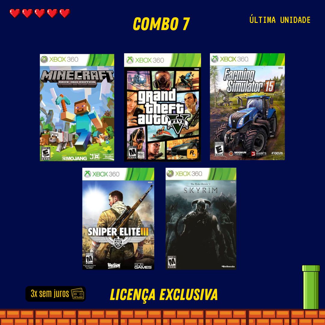 COMBO 7 - Xbox 360 (Mídia Digital)