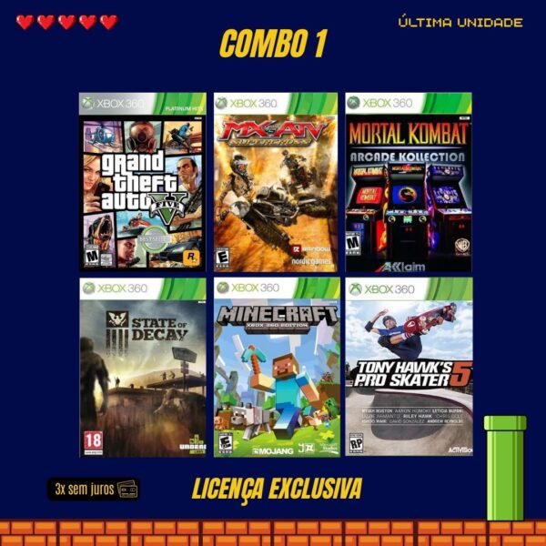 COMBO 1 - Xbox 360 (Mídia Digital)