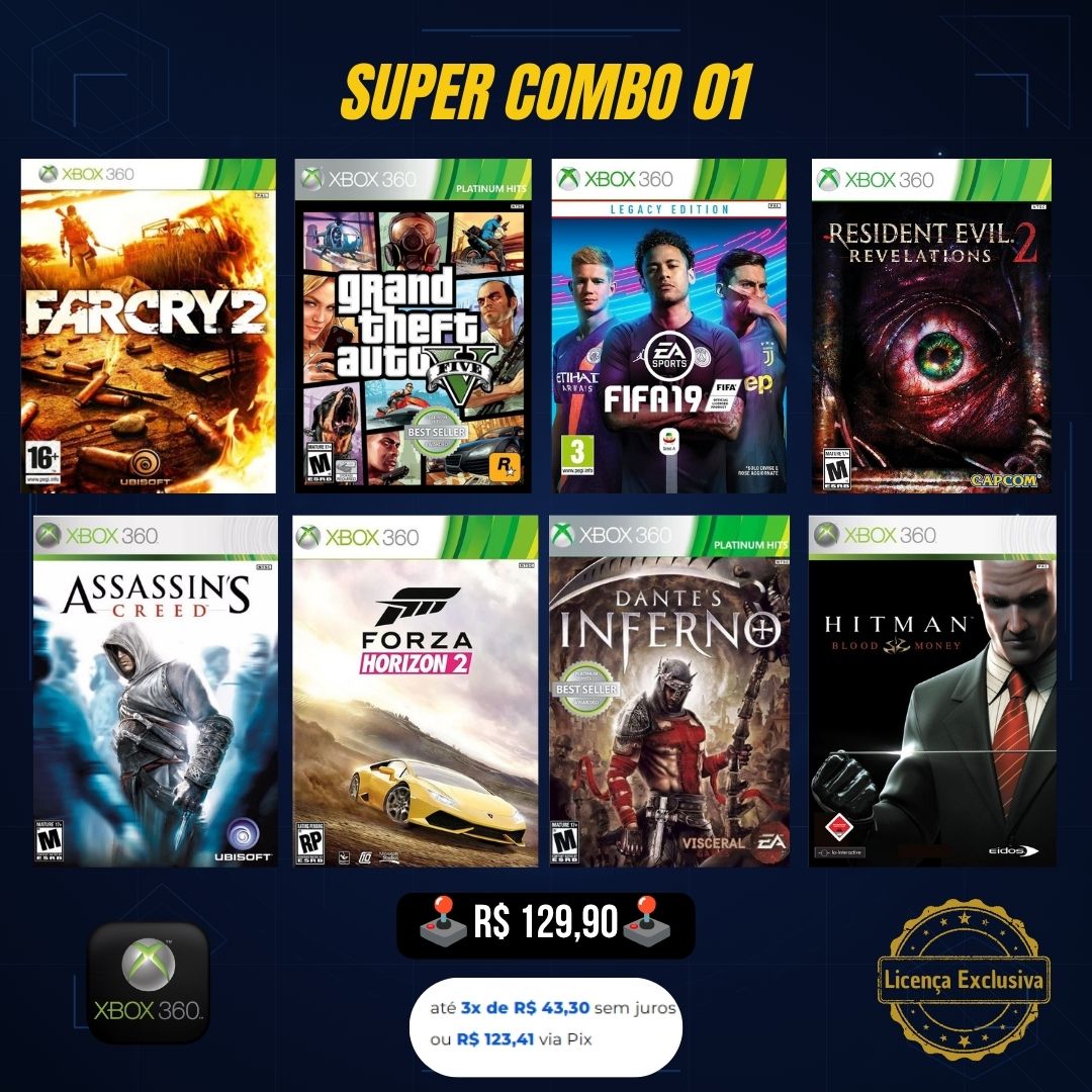 SUPER COMBO 01 - Xbox 360 (Mídia Digital)